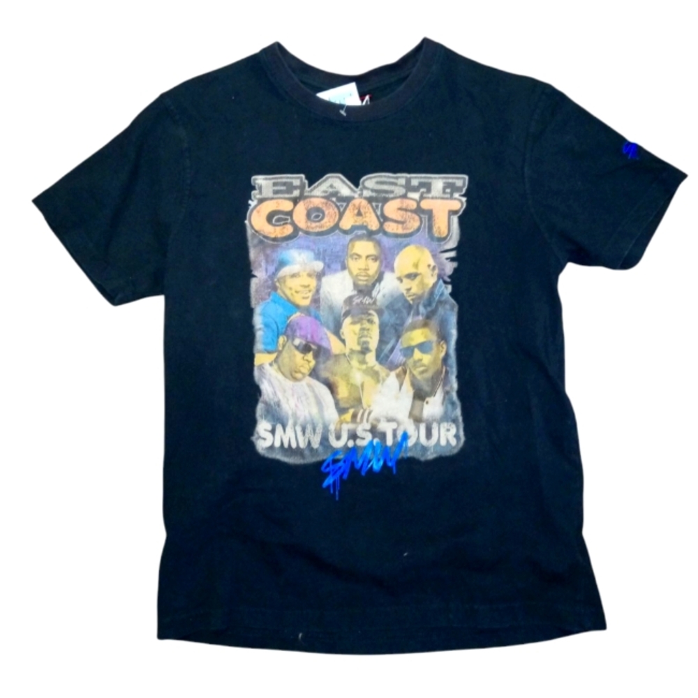 90s Tour Black Dmx Biggie Nas Mace Fabulou Rape Life Graphic T-Shirt Size Lg
